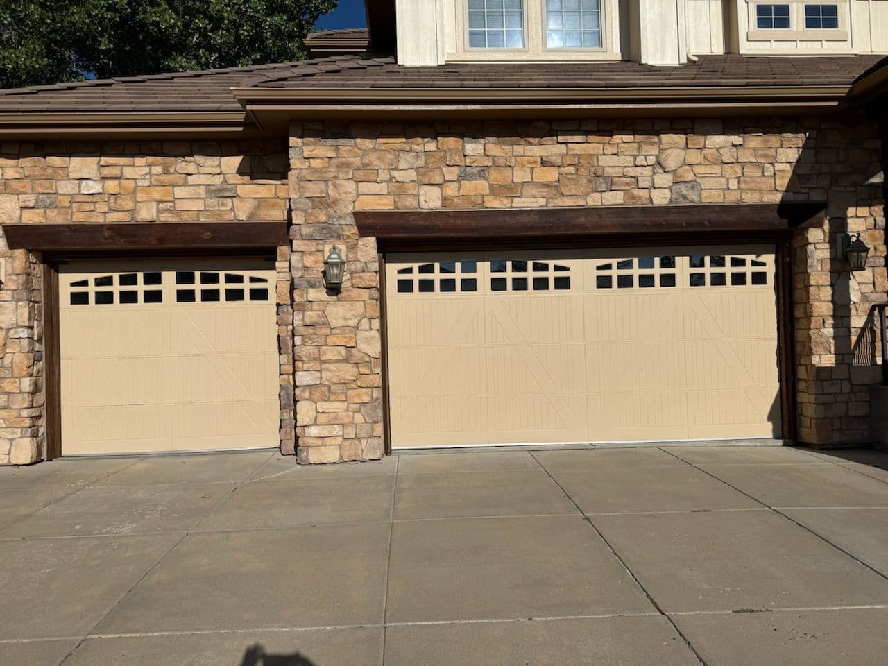 Beautiful Wooden Garage Doors Transform Home image