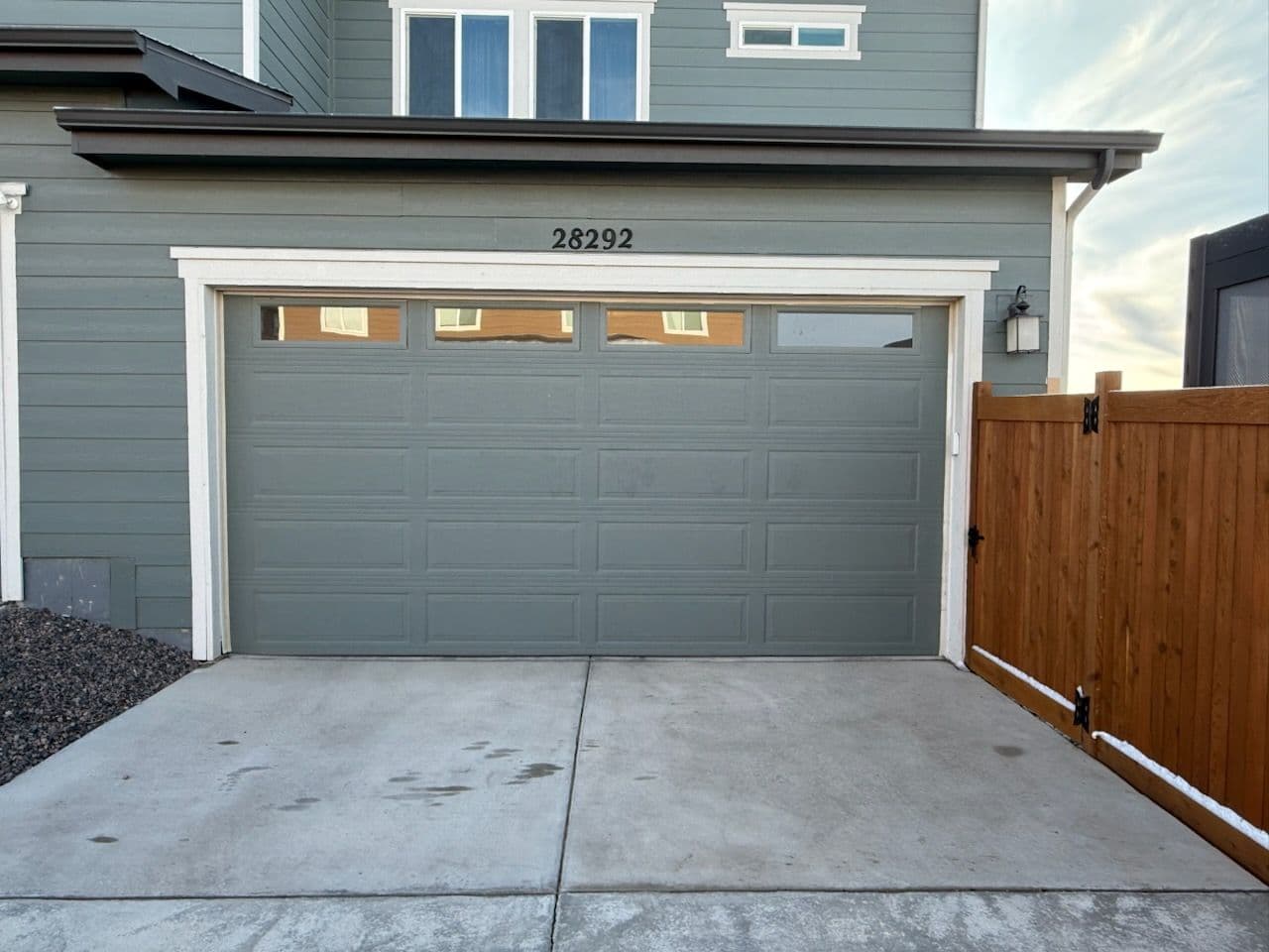 Elegant Cedar Garage Door Installation Project image