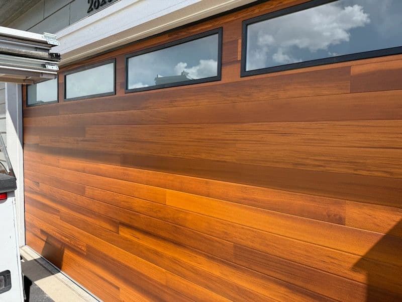Gallery photos for Elegant Cedar Garage Door Installation Project: Image #1